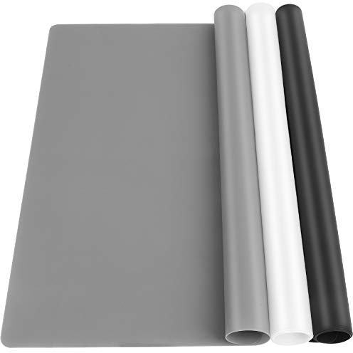 LEOBRO Silicone Mats, 3 PCS 15.7” x 11.7 Silicone Mat for Crafts, Resin Molds, Play Dough Mat, Silicone Sheets for Epoxy Resin, Clay, Crafts