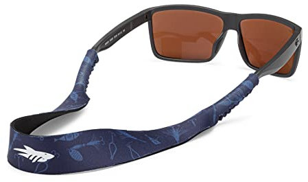 Pilotfish Floating Sunglasses Strap, Premium Lightweight Neoprene Eyewear Retainer, Perfect Size for Men & Women Navy Lure
