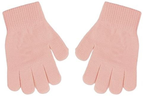 AIDIER Kids Winter Knitted Gloves Thermal Full Finger Gloves Warm Glove for Girls Boys 3-6 Years Stretchy Warm Glove Fluffy Kids Five Fingers Glovess Kid Knit Glovess for Winter Outdoor School