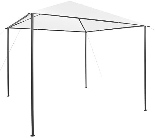 ShGaxin Pavillon, Faltpavillon, Pergola, Partyzelt, Standmarkise, Sonnenzelt, Garten Pavillion, Grillpavillon, 3x3x2,9 m Weiß 180 g/m²