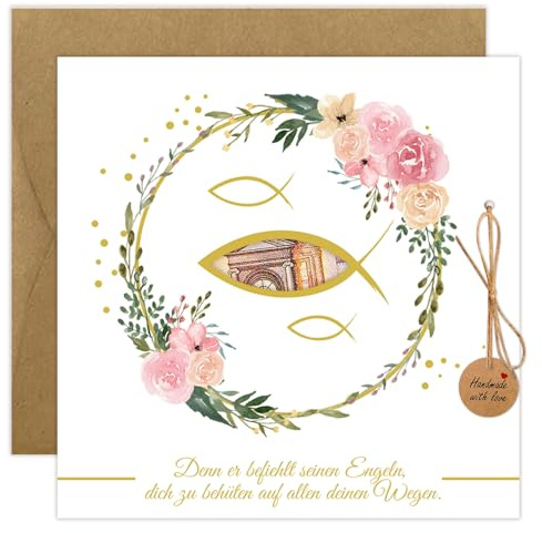 AstraGlam Tarjeta De Regalo para La Confirmación con sobre Y Decoración, Creativos Regalos De Dinero para Niños Y Niñas, Ideal para Eventos Festivos