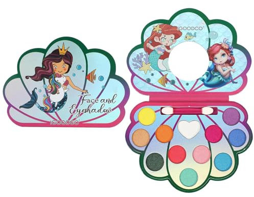 HISUNBEN Schminkset Mädchen, Ungiftig und Abwaschbar Kinder Make-Up Set Mädchen,DIY Prinzessin Kids Makeup Set for Girls, Kinder Schminkpalette,Karneval Schminke Kinderschminken (12 F)
