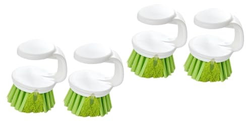 Garneck 4pcs Dish Brush for Sink Cleaner Stiff Bristles Kitchen Scrubber Soap Dispenser Dish Washing Tool