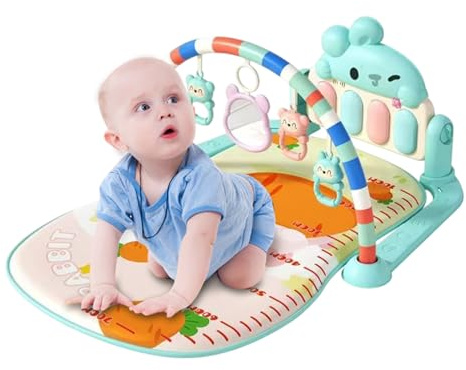 Juegos de fitness para bebés - Esterilla de fitness para recién nacidos, juguete de desarrollo infantil | espacio de juego infantil, alfombra de estimulación sensorial, manta de actividad para bebés
