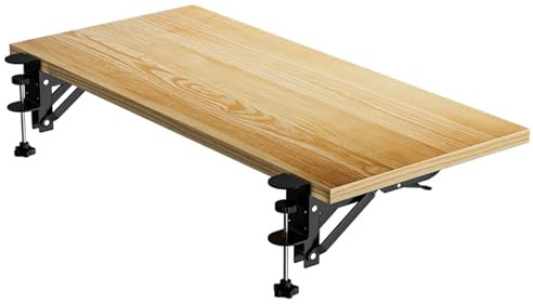 LYMGRZ Rallonge de Bureau TapferBahn, Plateau d'extension Ergonomique, étagère d'extension de Bureau à Fixer sur Table, Plateau de Clavier Pliable, rallonge de Bureau à Pince sans Perforation, Ergo