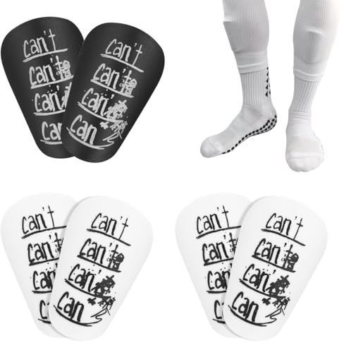 Vuxava 6 Piezas Mini Espinilleras Futbol, 3 Pares de Mini Protectores de Piernas para Niños y Jóvenes, Espinilleras Pequeñas 10x6 cm para Hombres, Mujeres, Niños, Protección Deportiva Antigolpes