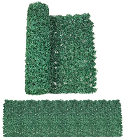 YNPQTDS Cercas artificiales de hiedra para balcón, valla de privacidad, valla de hiedra, 0,5 x 2 m, pantalla de privacidad para patio al aire libre, telón de fondo de pared, patio trasero, jardín