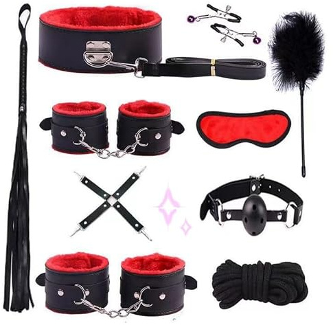 10 Stycken RöD SläT LäDer Casual Set, SporttillbehöR, Olika Stilar, Justerbara Storlekar, FöRbäTtrar Kampkraft, Par GåVa.
