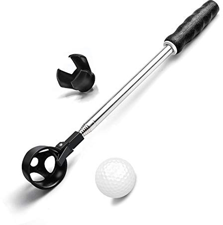 prowithlin – Retriever de Balle de Golf Télescopique en Acier Inoxydable pour l'eau – Outil de Saisie de Putter – Accessoires de Golf – Longueur : 2,74 m