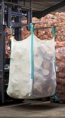 FERRPACK Big bags 10 PZ SACCONI Big bags Nuovi PER LEGNA Misura 95X95H155 Traspiranti e Resistenti