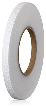 LUTER 1 cm x 64 m Fusionsband aus Stoff, zum Aufbügeln, Saum, zum Einsäumen von gebrochener Kleidung, Jeans, Stoff