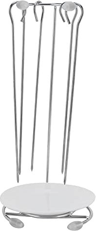 QANYEGN Soporte para Pinchos De Barbacoa, Kit De Parrilla De Barbacoa De Asador De Acero Inoxidable, Soporte para Pinchos para Barbacoa Al Aire Libre.
