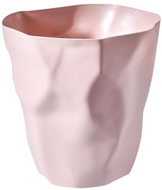 Milageto Mülleimer, Papierkorb, Haushalts-Staubbehälter ohne Deckel, robuster, oben offener Mülleimer für Schlafzimmer, Badezimmer, Zuhause, unter dem, Rosa