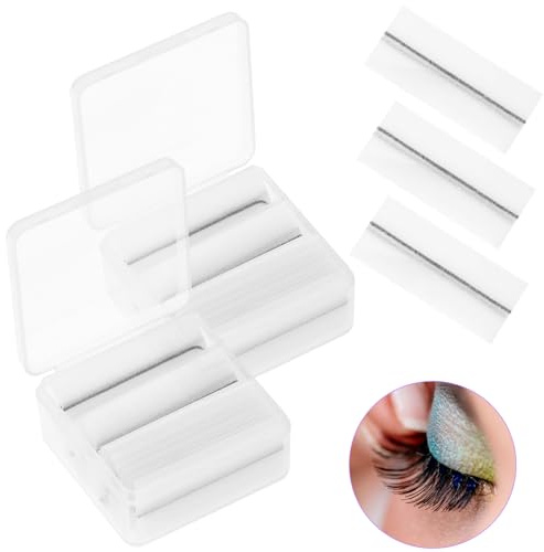 80PCS Eyelash Adhesive Strips, Self Adhesive Eyelash Strips Glue Tape for Fluffy Mink Strong-Hold False Eyelashes Replace of Glue Instantly Application Lash Glue Liner, Natural Look, Long Lasting