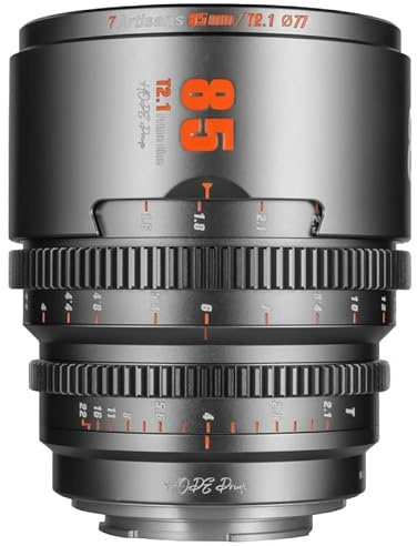 7atisans 85mm T2.1 Cine Lens Series Super 35 Hope Prime for Cameras with E-Mount, FX30 and Other Cameras (Titan)