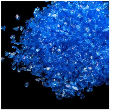 Wisafory krossat glaschips oregelbundna glaschips glitter oborrade glaspärlor transparent glas för bröllop fest vasfyllnad bröllop bordsdekorationer hantverk 100 g mörkblå