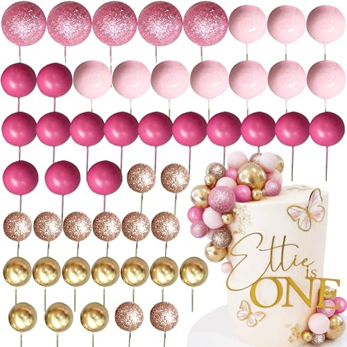 Roaring Good Time bola rosa cake topper globos de oro rosa para decoracion de tartas bolas decoracion de tartas para cumpleaños boda bridal shower babyshower