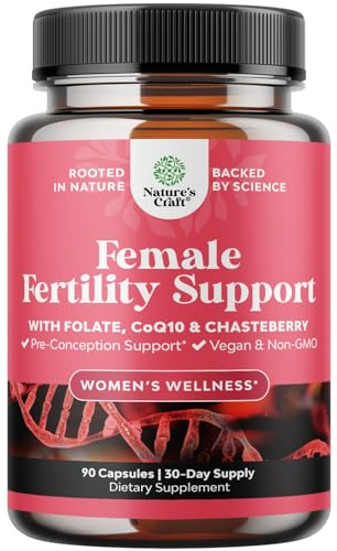 Fertility Supplements for Women with Inositol & Folic Acid - Preconception Vitamins for Women for Hormone Balance with L-methylfolate, B12, Vitamin D3, Iodine, Selenium, zinc and CoQ10 - 90 Count