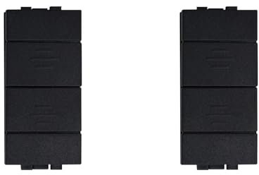 IXTRIMA Pulsante Saliscendi Commutatore 2P 10A Tapparelle Colore Nero Compatibile Con Bticino Living International/Light