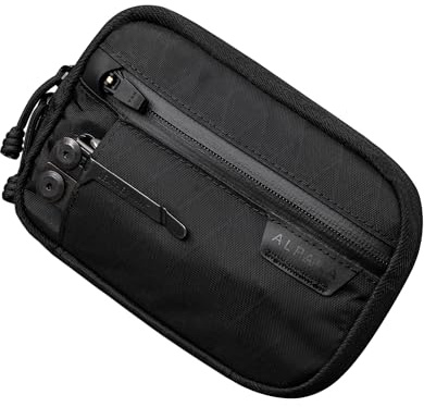 ALPAKA Admin Pouch Pro EDC Pouch Organizer - Small EDC Tool Pocket for Men with YKK Zipper, Weatherproof Tool Sheath for Gears, Electronics, Cables, Travel Accessories, Black-X42