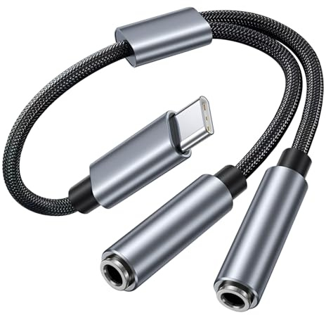 Solryn Adaptateur USB C vers Jack 3,5 mm Répartiteur Audio en Y