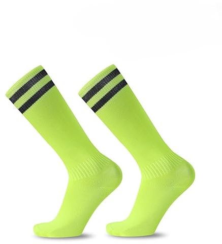 Childrens Football Socks Kids - Aged 5-13 Football Breathable Soccer Sock Long Football Sports Socks for Kids Boys Girls Youth Running,Training,Rugby,Hockey (UK, Age, One Size, Regular, Green)