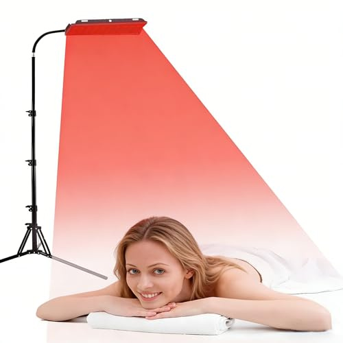 Röd ljus terapy-lampa full kropp, justerbart stativ och väggmontering, 30 LED 660 nm/850 nm, 3 lägen 5 ljusstyrkenivåer, timer, hemmaanvändning, perfekt present för kvinnor och flickor