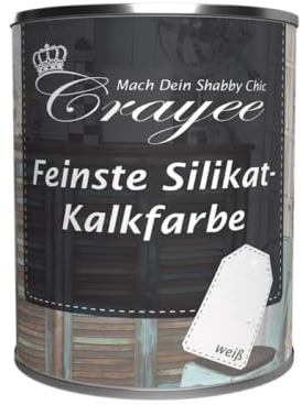 Crayee Peinture à la chaux silicate la plus fine | pour meubles et murs d'intérieur | Fabriquée de manière durable avec des matières premières régionales | Haut pouvoir couvrant, respectueux de