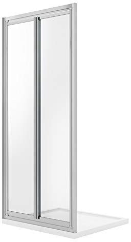 Porta Doccia 75CM H198 Cristallo Trasparente Apertura Saloon con Doppia Anta Battente mod. West