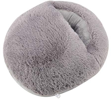 Chauffe-pieds Chauffants Coussin Rechargeable USB Chauffe-pieds en Peluche Coussin Chauffant électrique Bureau D'hiver Chaussures Chauffantes Semelle Chauffante Sommeil Thérapie par la Chaleur(Gris)
