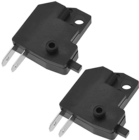 VGOL 2 x linke Bremslichtschalter für Motorrad, Elektro-Roller, Ersatz-Bremslichtschalter, Druckknopf, Kunststoff, Kupfer-Material