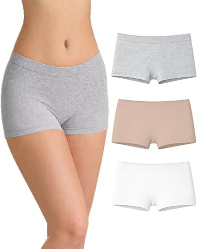 Risalti Culotte Donna Vita Alta Boxer Bamboo 3 Pz - Più Morbidi delle Mutande Cotone, Intimo Donna - Made in Italy