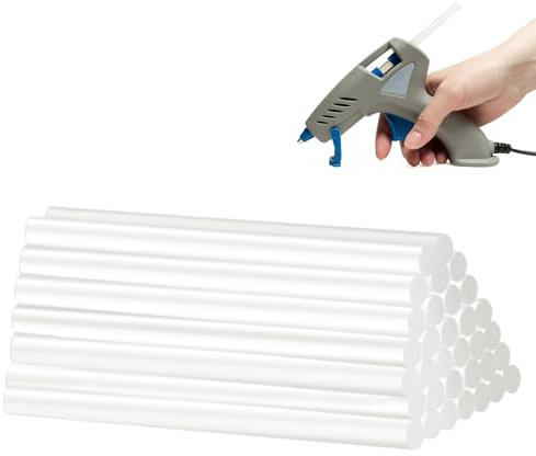 LPEPLL Barras de Silicona Caliente, 40 Unidades 7 x 150mm, Barras de Pegamento para Pistola, Secado Rápido, Alta Viscosidad, Transparente