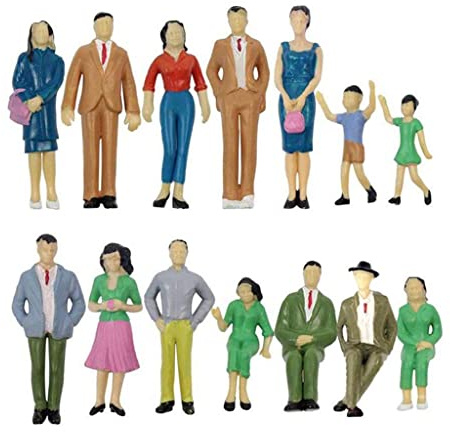 TTETTZ Collezione di 14 Miniature Persone in Scala 1/25