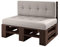 Lermowood Palettenmöbel Mp Bank 100 x 80 x 30 cm Palisander | Europaletten Indoor und Outdoor Lounge Gartenmöbel Holz Gartenmöbel Set Lounge Möbel Terrasse Balkon Loft Stil Paletten