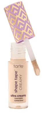 tarte shape tape creamy concealer – Full Coverage Makeup with Built-In Eye Cream, 24HR Hydrating Natural Moisturizing Matte Finish for Redness & Fine Lines, Vegan & Cruelty-Free, travel size, 12N