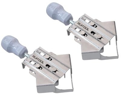 Dualoai 2 Abrazaderas de ángulo Recto de 90 Grados para Carpintería, Ajustables para Fabricación de Gabinetes Resistentes