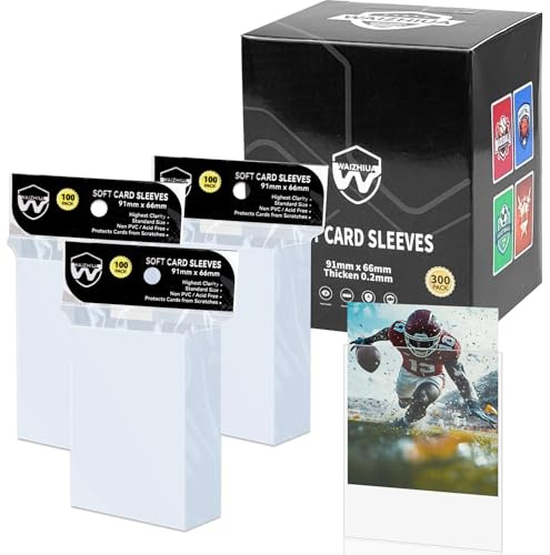 300pcs Card Sleeves Upgraded Penny Sleeves Non-PVC Acid-Free