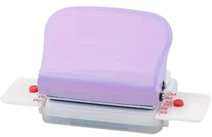 Macchina rilegatrice per libri, Punzonatrice A Sei Fori A Fogli Sciolti, Rilegatrice, Portatile per documenti fotografici, relazioni(Purple)