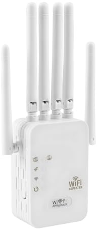 EVERGOODS WiFi Extender Booster, WiFi Booster Range Extender WiFi Extender Signal Booster for Home -WiFi 6 Extender with 2.4GHz 1200Mbps & 5GHz 1200Mbps, Dual Band Gigabit Port Wireless
