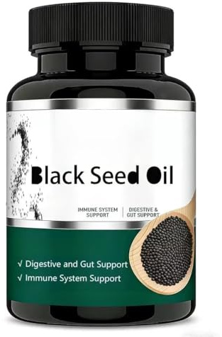 Olio di cumino nero, digestione, salute dell'intestino, potenziamento del sistema immunitario, vegano