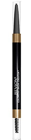 Revlon ColorStay Brow Creator, 2-in-1 Precise Eyebrow Pencil & Powder with Spoolie Brush, Waterproof & Long Lasting, 615 Soft Black, 0.003 oz