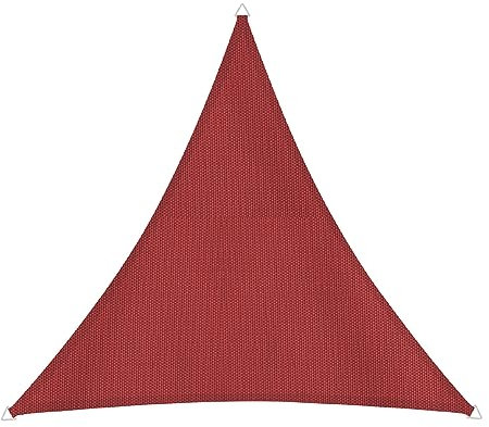 Windhager Sonnensegel Cannes Dreieck 4 x 4 m (gleichschenkelig), Sonnenschutz für Garten & Terrasse, UV- und witterungsbeständig, rot