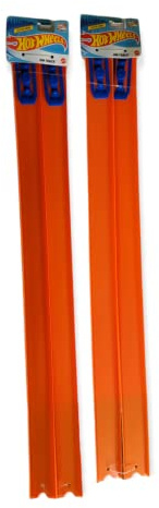 MATEL Hot Wheels - New Track - 4x24” Straight Track Pieces W/Connectors - 8 feet Total