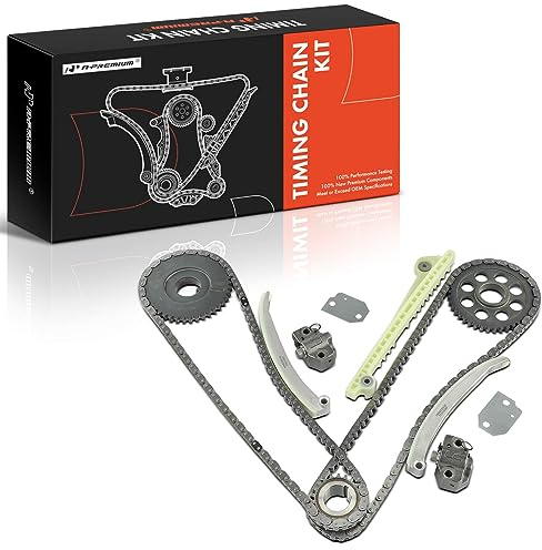 A-Premium Engine Timing Chain Kit W/Guide Rail [fit SOHC, 8Cyl 4.6L] Compatible with Ford Mustang, Expedition, Explorer, E-150 Econoline, F-150 & Lincoln Town Car & Mercury Grand Marquis, Mountaineer