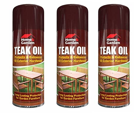 YSAMAX 400 ML Teak Oil Spray Bottle Natural Wood Varnish for Furniture Hardwood Decking Long Lasting Protection (Pack of 3)