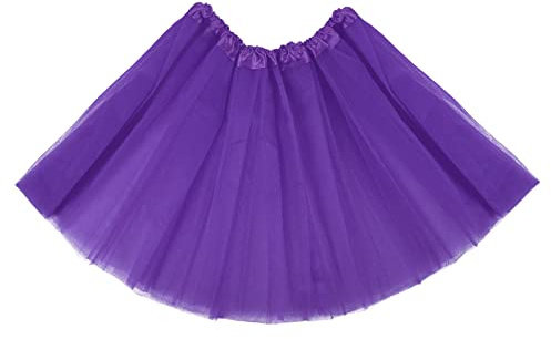 Yolev Jupe Tutu en Tulle pour Femme Années 1950 Vintage Adulte Halloween Costume de Fête de Noël (Violet), taille unique