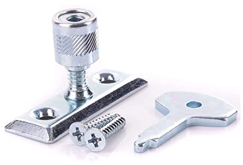 Window Locking Stay Fastener Metal Turn Latch Casement Lock with Screws & Key Locking Casement Window Stay Pin Victorian Design Casement Window Fitting.