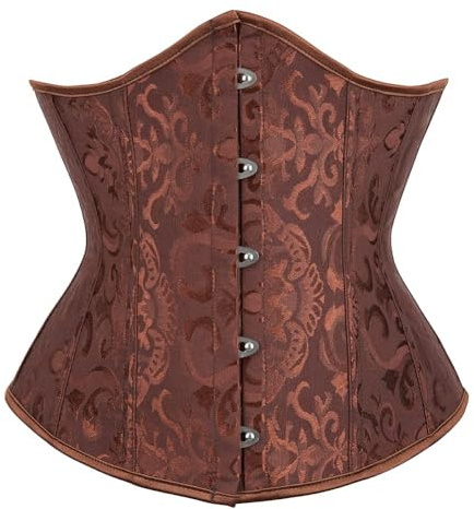 KUOSE Corset gainant en satin pour femme - Grande taille, marron, 8-10