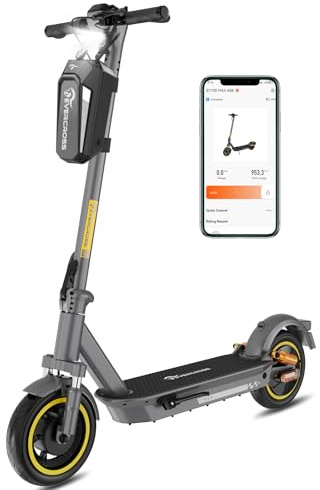 EVERCROSS EV10S MAX Elektroroller mit Straßenzulassung (ABE), Faltbarer E Scooter für Erwachsene - mit APP, 500W Motor, 80-150KM Reichweite, Max.20 km/h, 10 Vakuumreifen mit Gelschicht